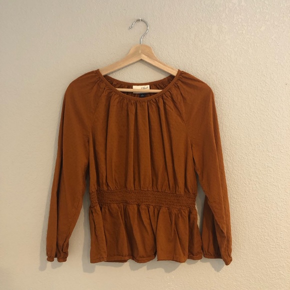 Universal Thread Peplum Blouse Rust - Picture 2 of 4